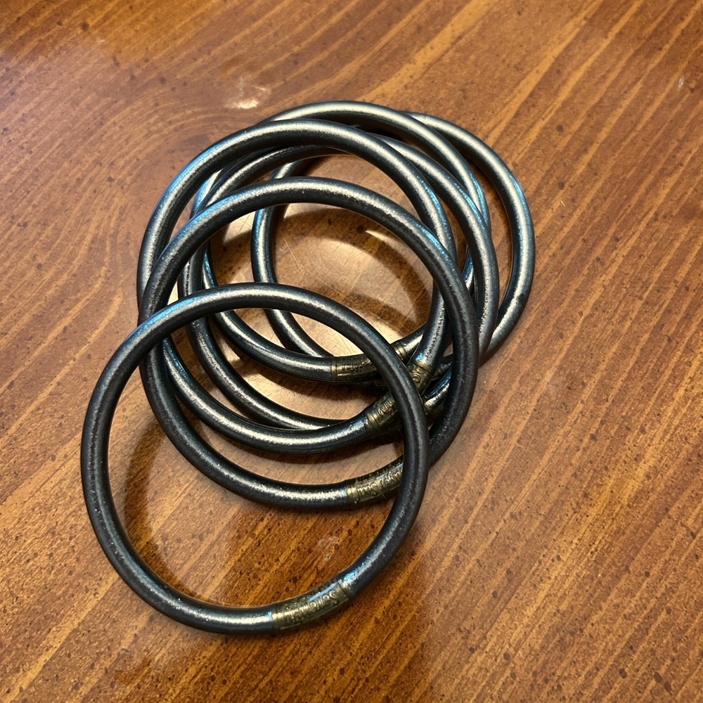 BudhaGirl graphite AW bangles, size medium - worn once!